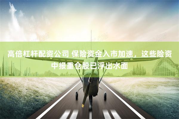 高倍杠杆配资公司 保险资金入市加速，这些险资中报重仓股已浮出水面